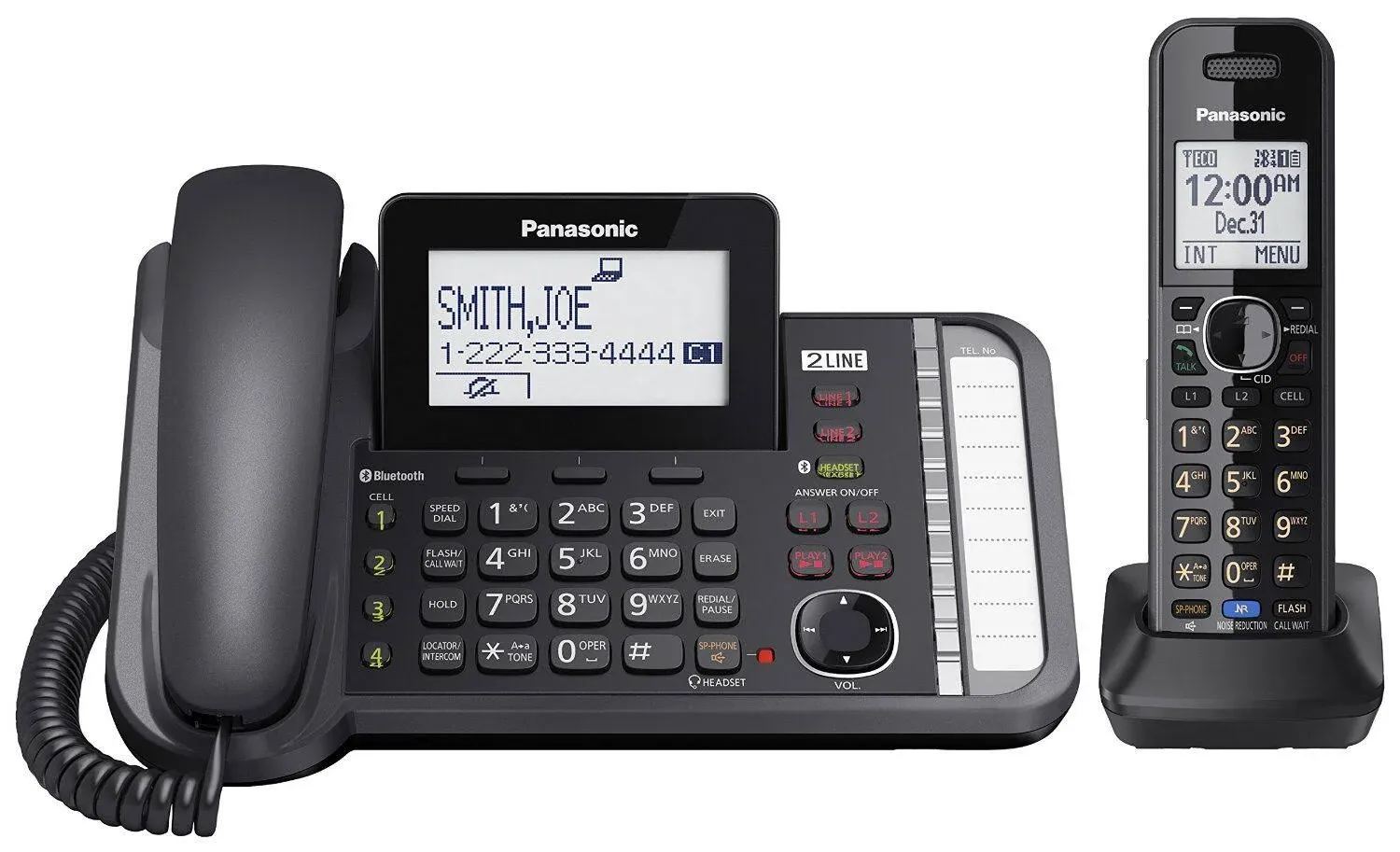 Panasonic KX-TG9581B 2-Line Corded/Cordless Link2Cell Phone