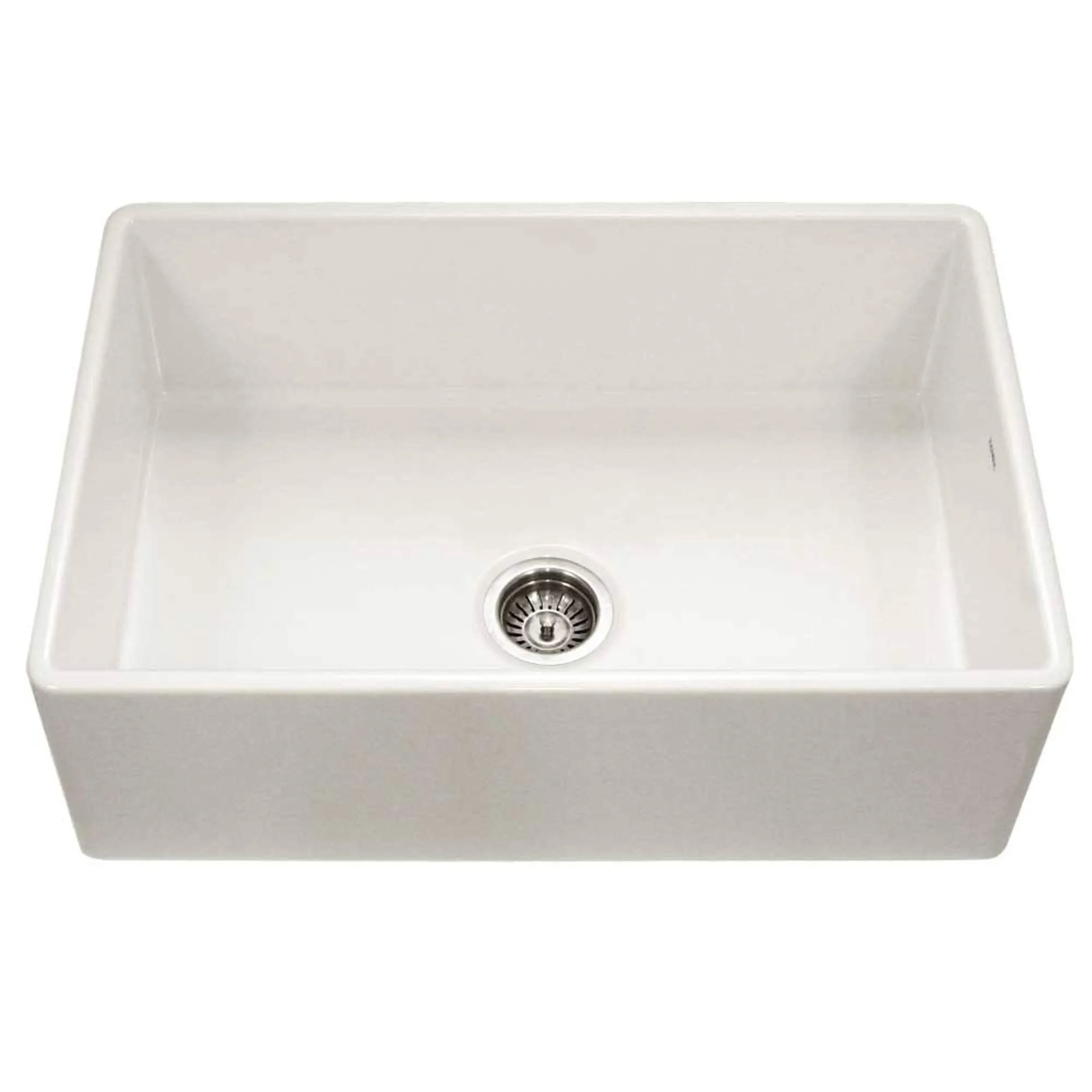 Houzer Platus PTG-4300 33" Apron Front Single Bowl Fireclay Kitchen Sink, White