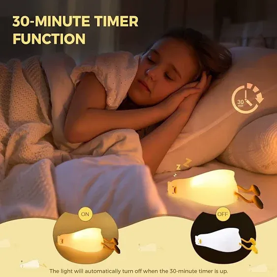 Duck Night Light, Silicone Dimmable Nursery Nightlight