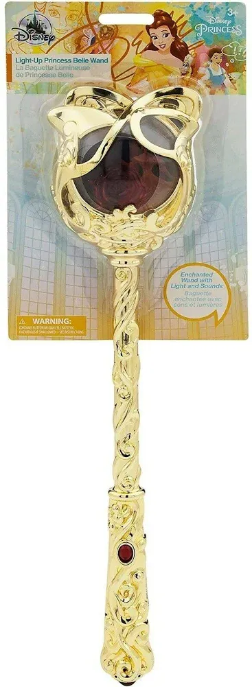 Disney Parks Princess Belle Light-up Wand Beauty And The Beast Gold