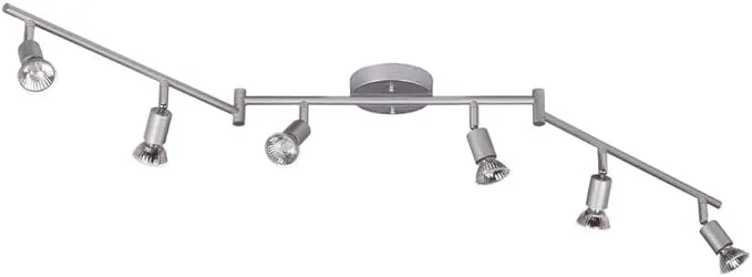 Globe Electric 59693 Payton 6 Foldable Track Lighting Painted, Matte Black