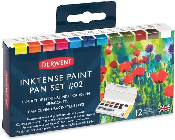 Derwent Inktense Paint Pan Travel Set