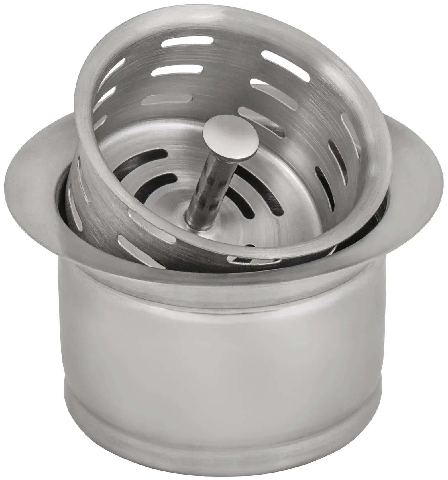 Ruvati Extended Garbage Disposal Flange with Deep Basket Strainer - Gunmetal Black Stainless Steel - RVA1049BL