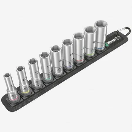 Wera Belt B Deep 1 Socket Set - 3/8" Drive 9 Pieces