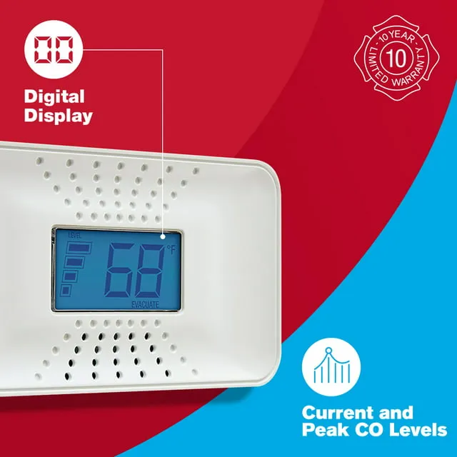 First Alert Carbon Monoxide Alarm with Temperature Digital Display