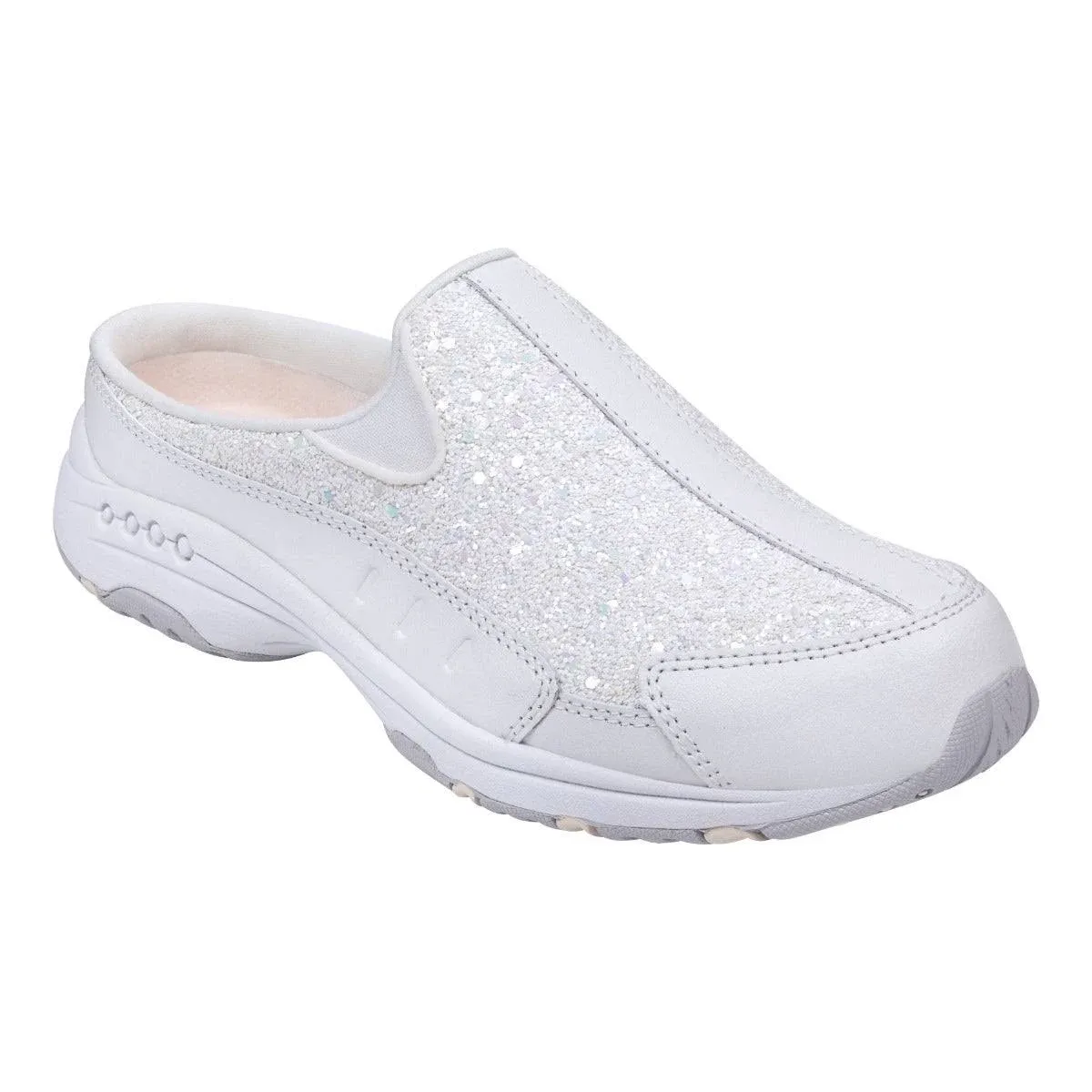 Women's Easy Spirit Traveltime Mule White Slip