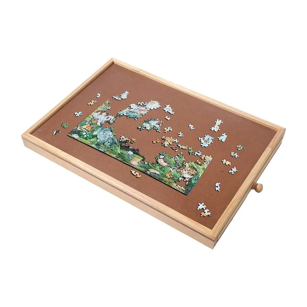 hehimhis Puzzle Tables for Drawers 300 pieces Jigsaw Puzzle Board 12x 17.3in Portable Puzzle Plateau with Storage Drawers Smooth Fiberboard Work