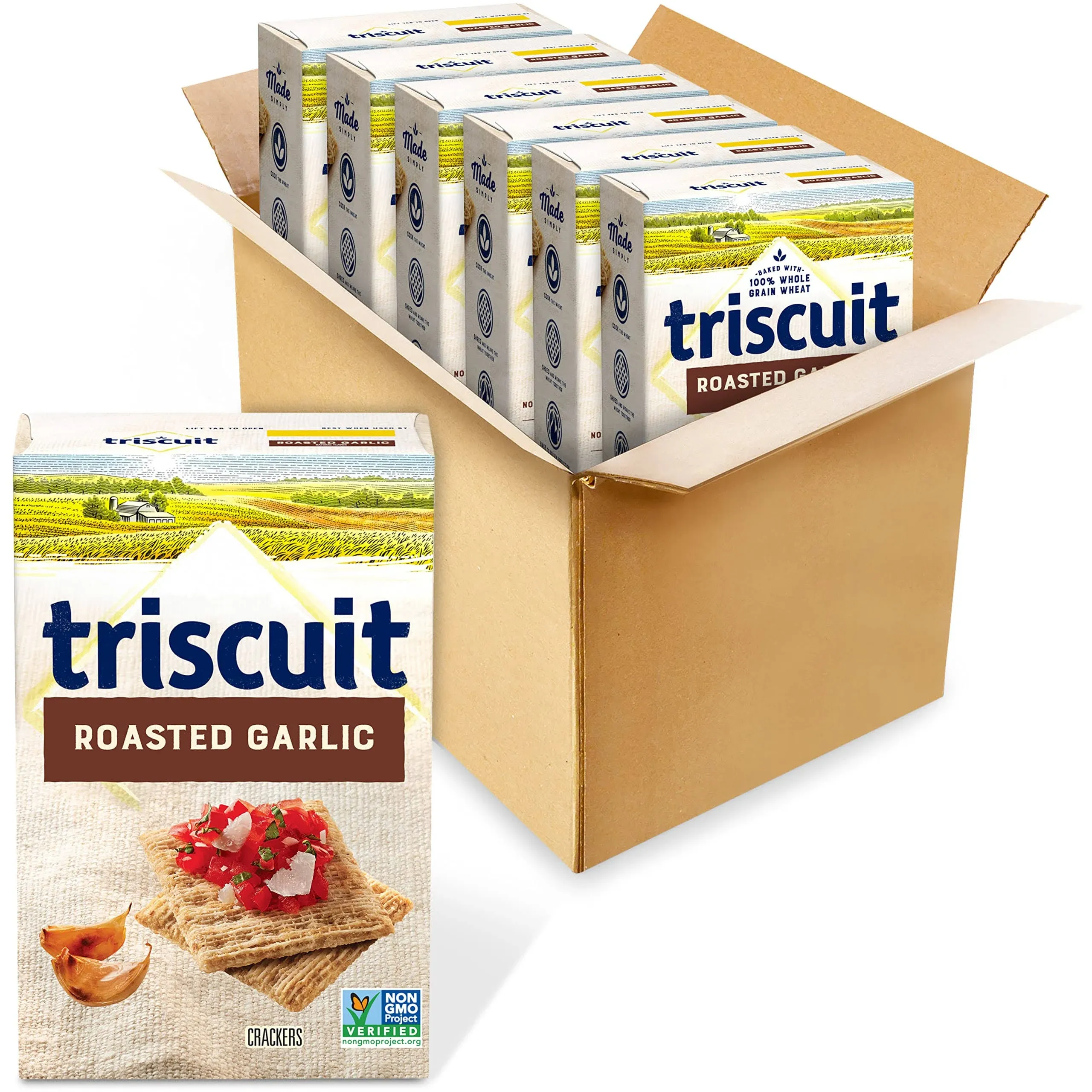 Triscuit Roasted Garlic Whole Grain Wheat Crackers, 8.5 oz