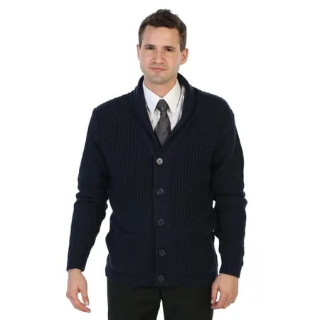 Gioberti Men's Heavy Weight Shawl Collar Knitted Cardigan