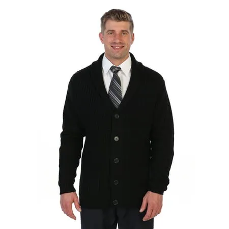 Gioberti Men's Heavy Weight Shawl Collar Knitted Cardigan