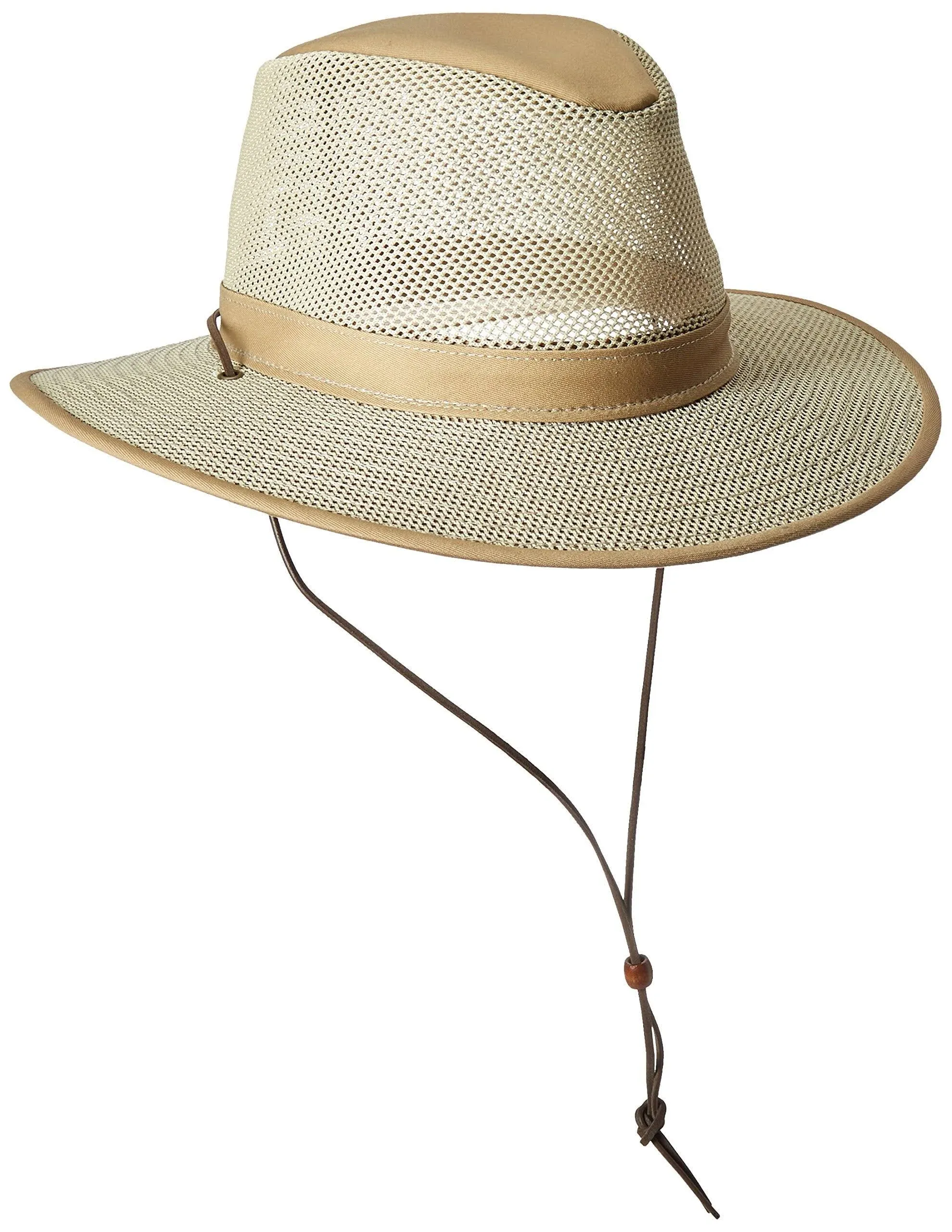 Henschel Aussie Breezer Cotton-Mesh Hat - Khaki - L