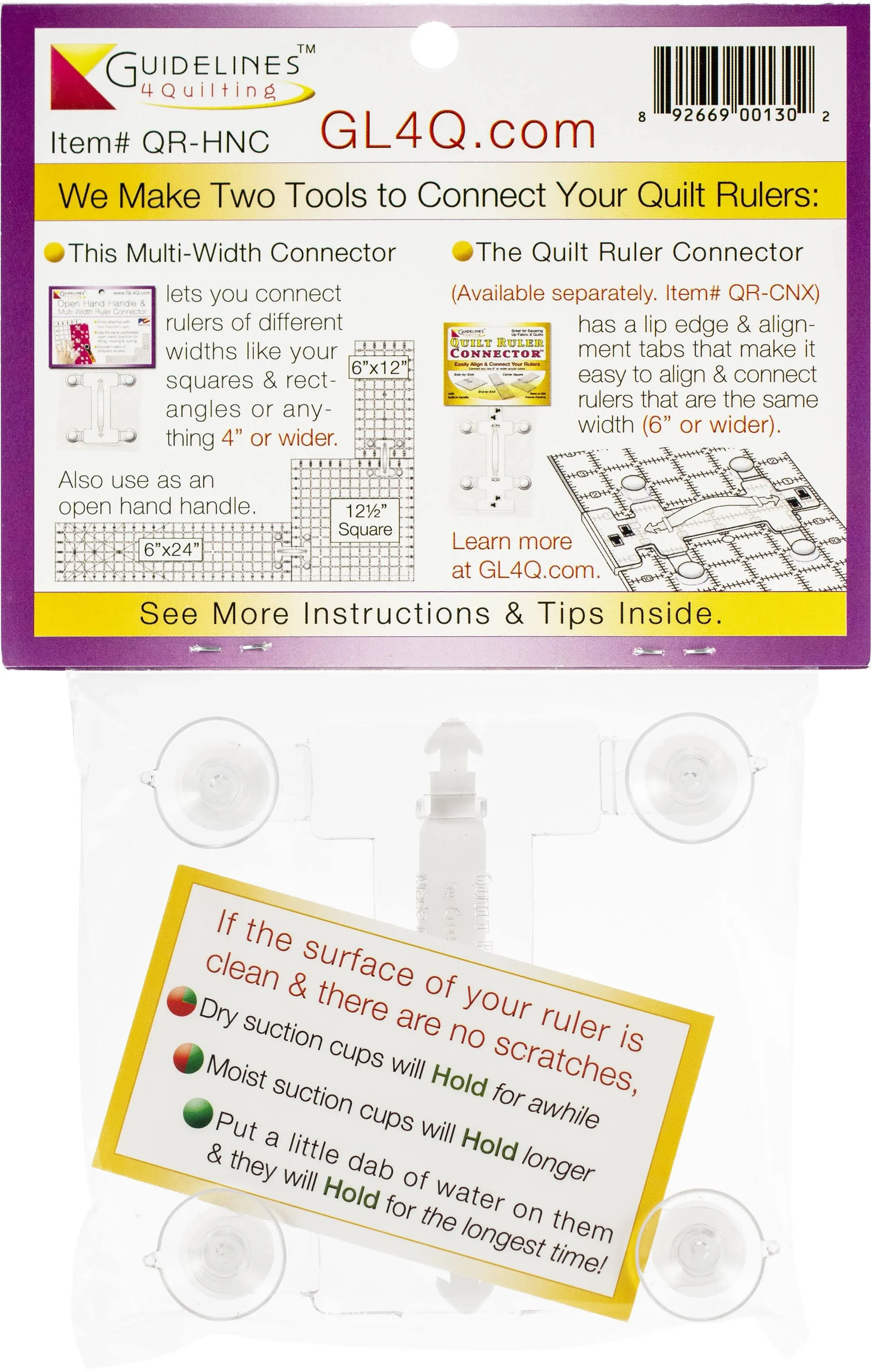 Guidelines4quilting Handle/Multi-Width Ruler Connector