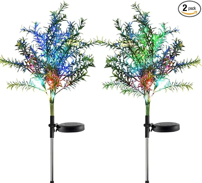 Idefair Solar Garden Lights Tree Outdoor Multi-Color Changing LED Stake Lights Flower for Garden, Patio, Yard and Decoration Solar Flic