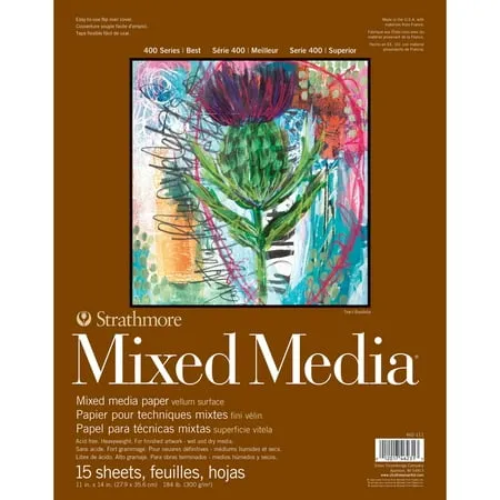 Strathmore 400 Series Mixed Media Pad, 11 x 14 in, 15 Sheets