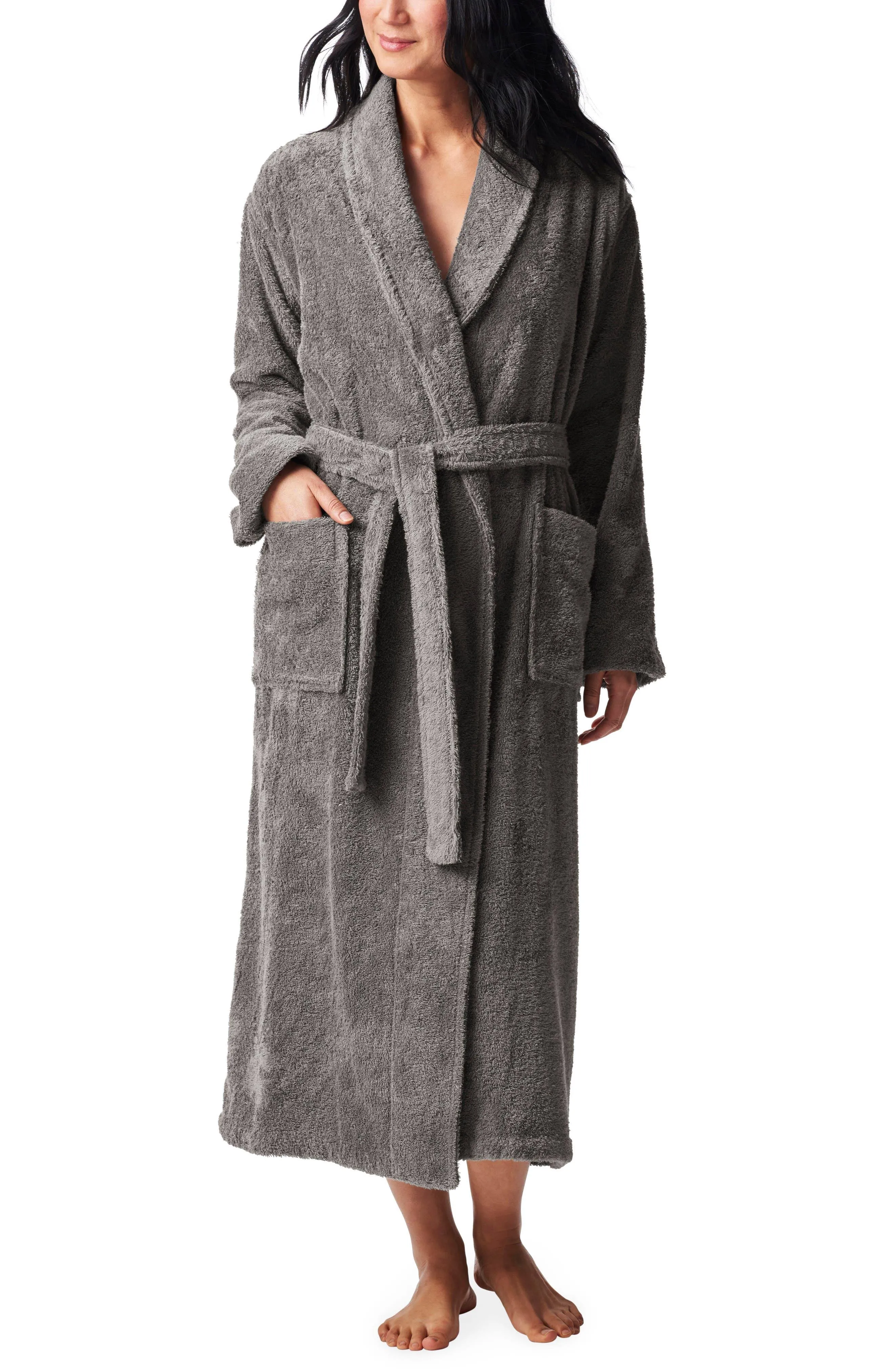 Coyuchi unisex Cloud Loom Organic Robe - Slate