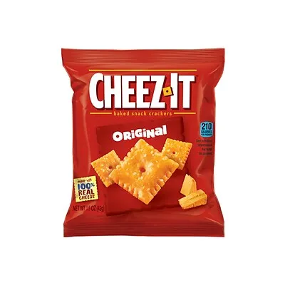 Kellogg's 12233 Cheez-It Crackers, 1.5oz Single-Serving Snack Pack, 8 Packs/Box