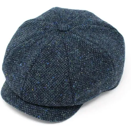 Hanna Hats JP Cap Men s Donegal 100% Irish Wool Tweed Newsboy Irish Flat Hat Made in Ireland