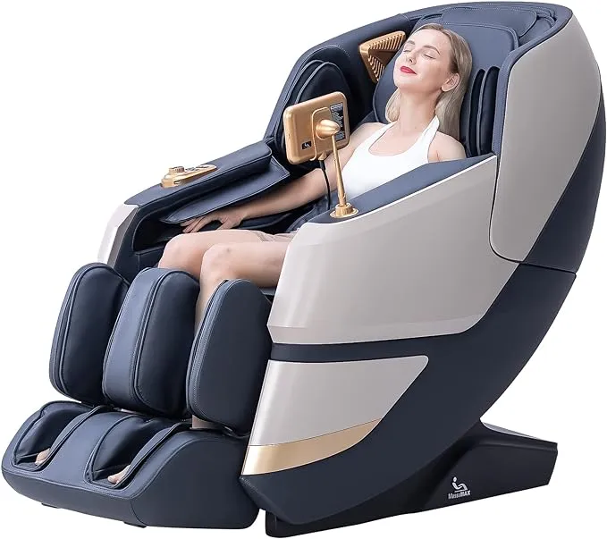 MassaMAX 2024 4D Massage Chair, Full Body Recliner with Zero Gravity, Electric Extendable Footrest, Ai Voice Control, Automatic Body Scan, Deep Yoga