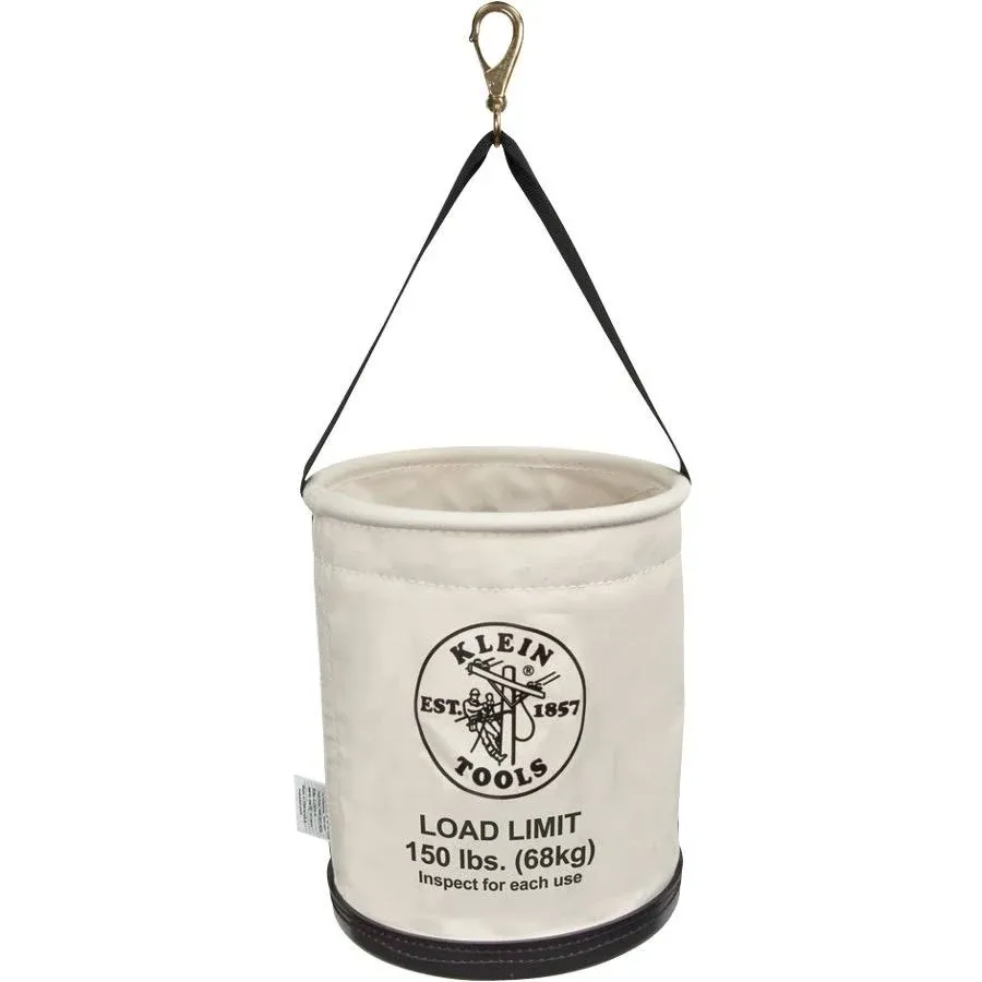 Klein Tools 5109SLR Canvas Bucket, All-Purpose Tool Bucket with Plastic Bottom