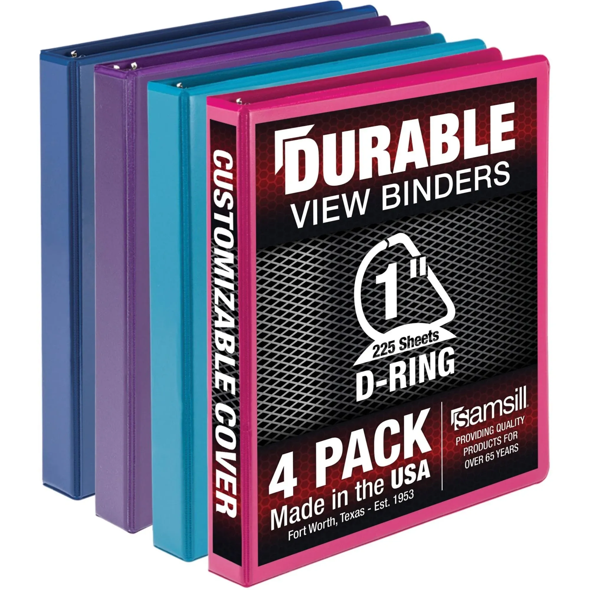 Samsill MP46439: Durable D-Ring View Binders, 3 Rings, 1" Capacity, 11