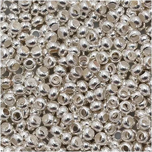 The Beadsmith Genuine 11/0 Silver Plated 16g Metal Seed Beads