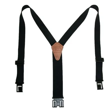 Perry Suspenders Men's Elastic 1.5 Inch Wide Hook End Suspenders