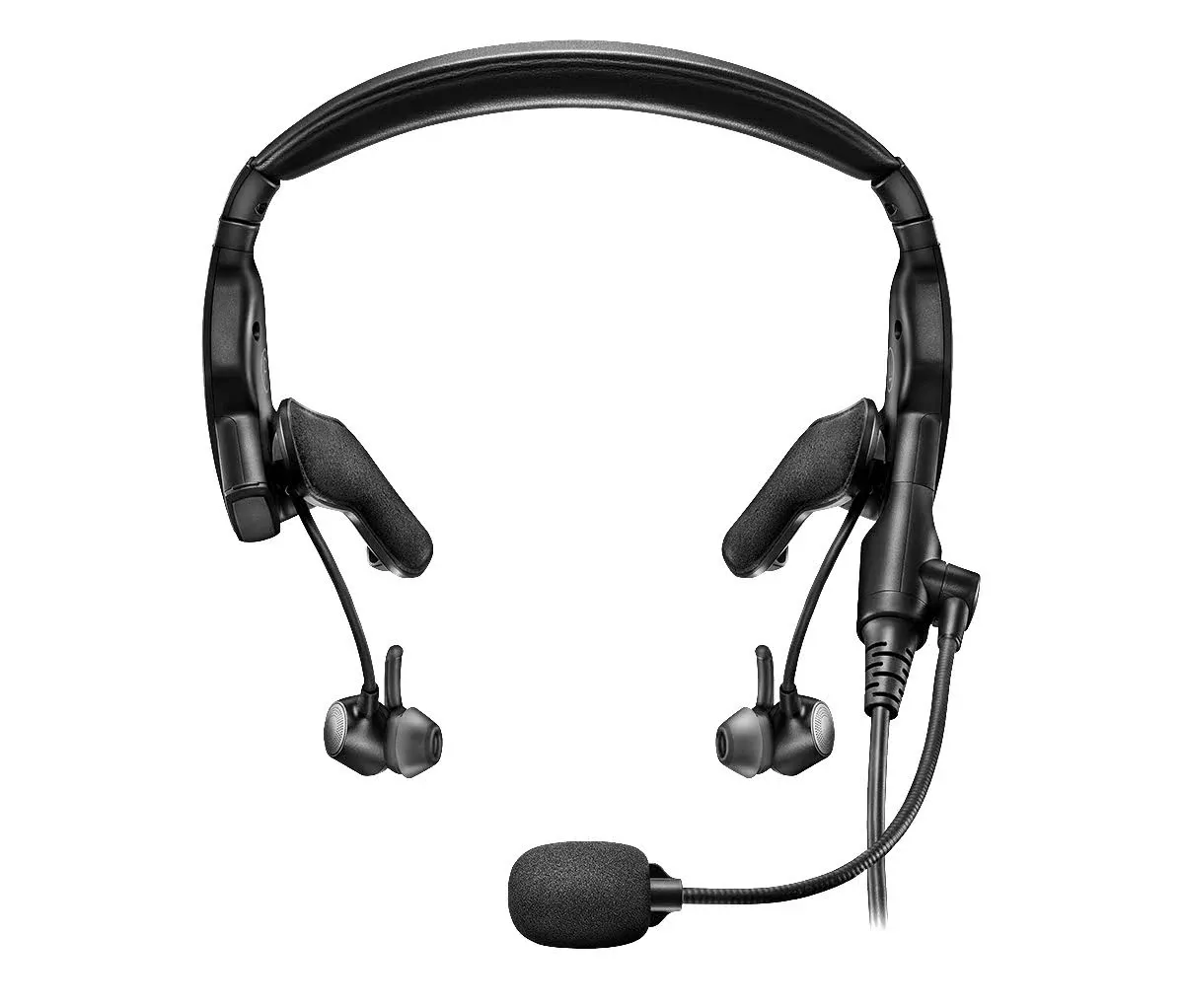 Bose Proflight 시리즈 2 항공 헤드셋, 블루투스 없음, 듀얼 플러그 케이블, 블랙