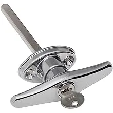 National Hardware N280-610 V7640 Universal Locking T-Handle in Chrome,Shaft: 5/16" sq x 4"