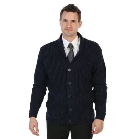 Gioberti Men's Heavy Weight Shawl Collar Knitted Cardigan