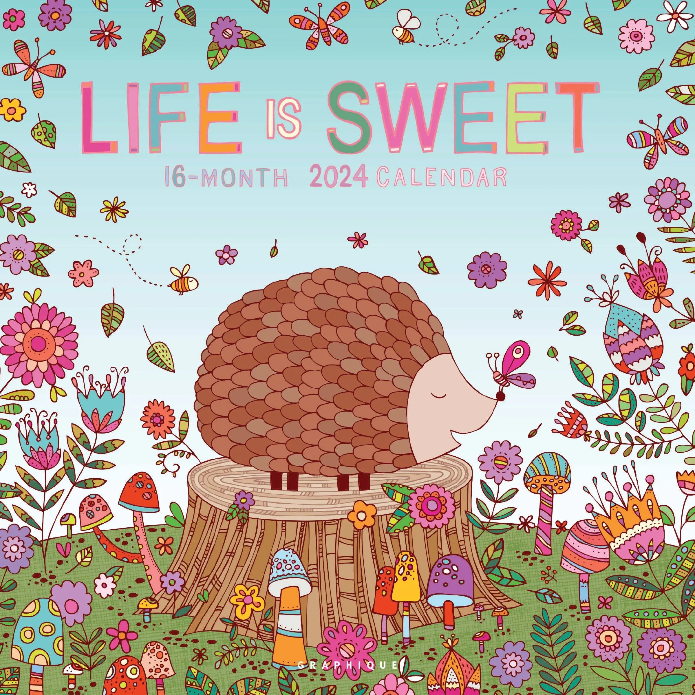 Graphique 2024 Life is Sweet Wall Calendar | 12” x 12” | Thick Paper | Home & Office Organizer | Large Monthly Grid | 3 Languages & Marked Holidays | 4 Month Preview Page for 2025…