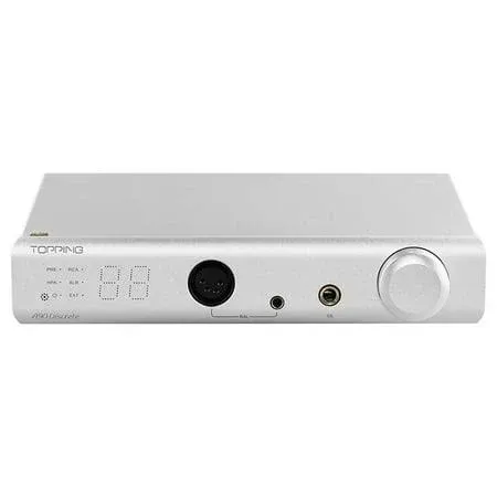 Topping A90 Discrete Fully Discrete Balanced Headphone Amplifier HiFi NFCA 4Pin XLR/4.4MM Balanced/6.35MM SE Out 9800mWx2 Desktop Headphone Amp Preamp with Remote Control (Black)