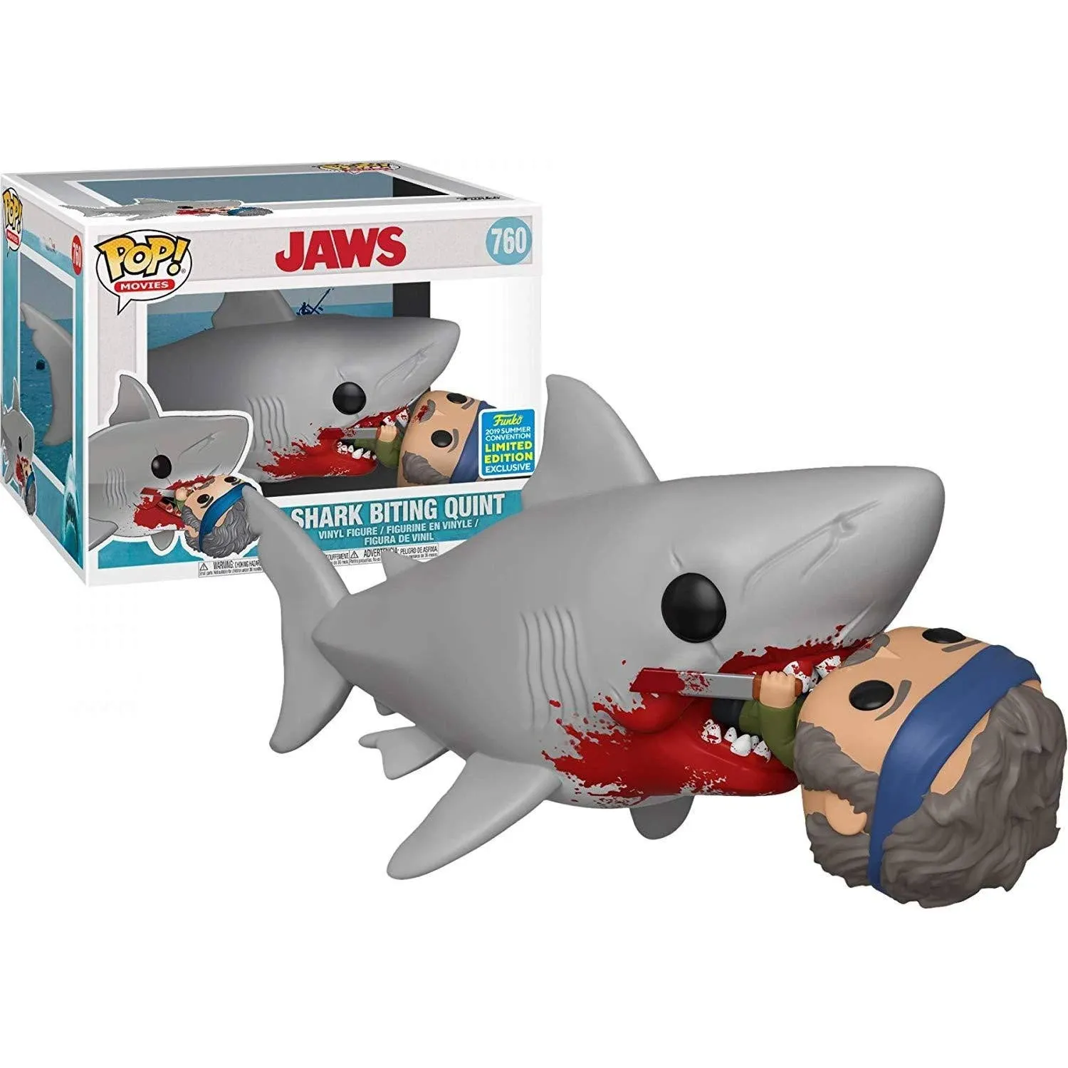 Funko Pop! Movies: Jaws - Shark Biting Quint #760 2019 SDCC Exclusive