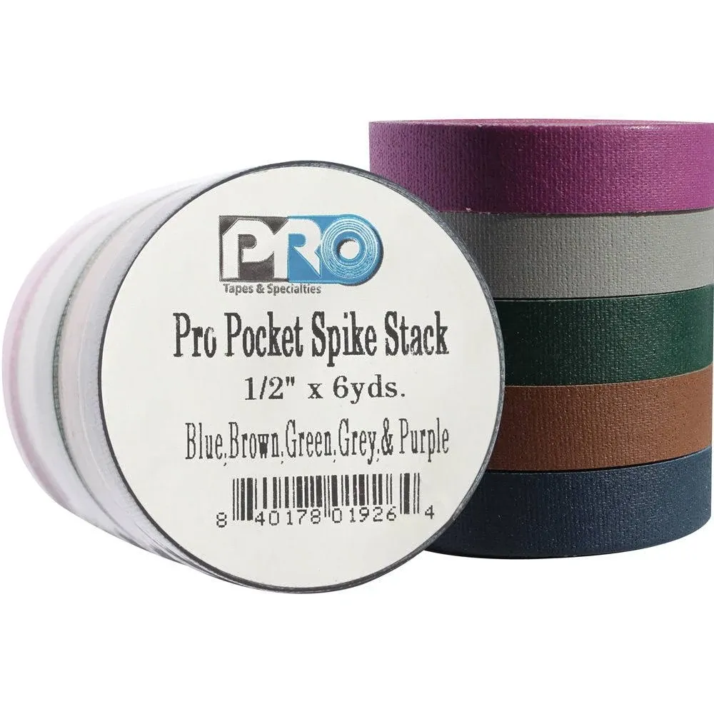 Pro Pocket Spike Stack Dark (5 Colors) 1/2" x 6 Yard Rolls