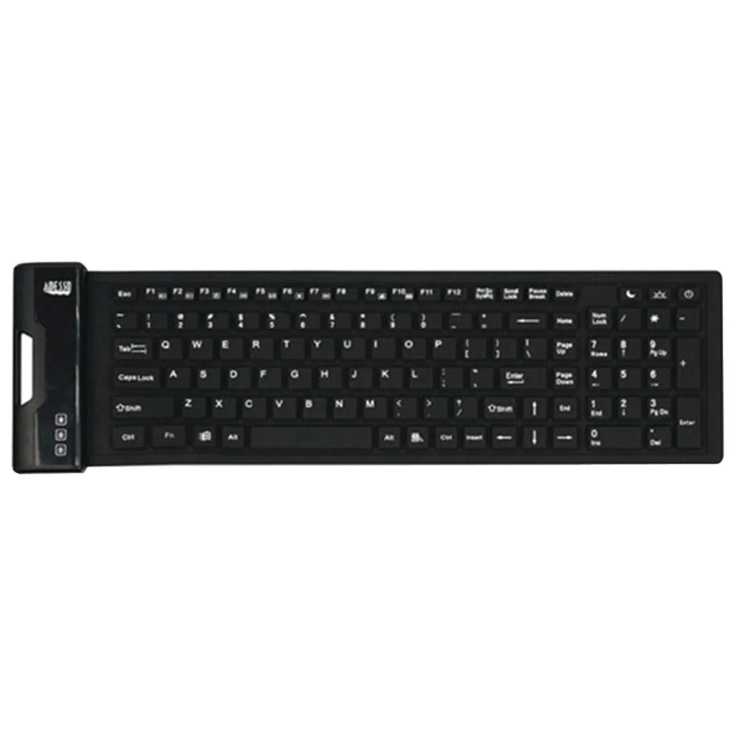 Adesso Akb-222ub SlimTouch 222 Antimicrobial Waterproof Flex Keyboard