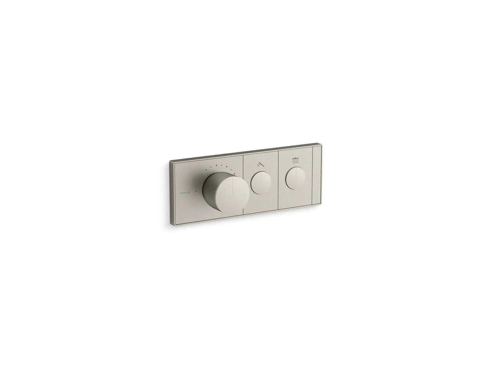 Kohler K-26346-9 Anthem Two-Outlet Recessed Mechanical Thermostatic Valve Control - Vibrant Brushed Nickel