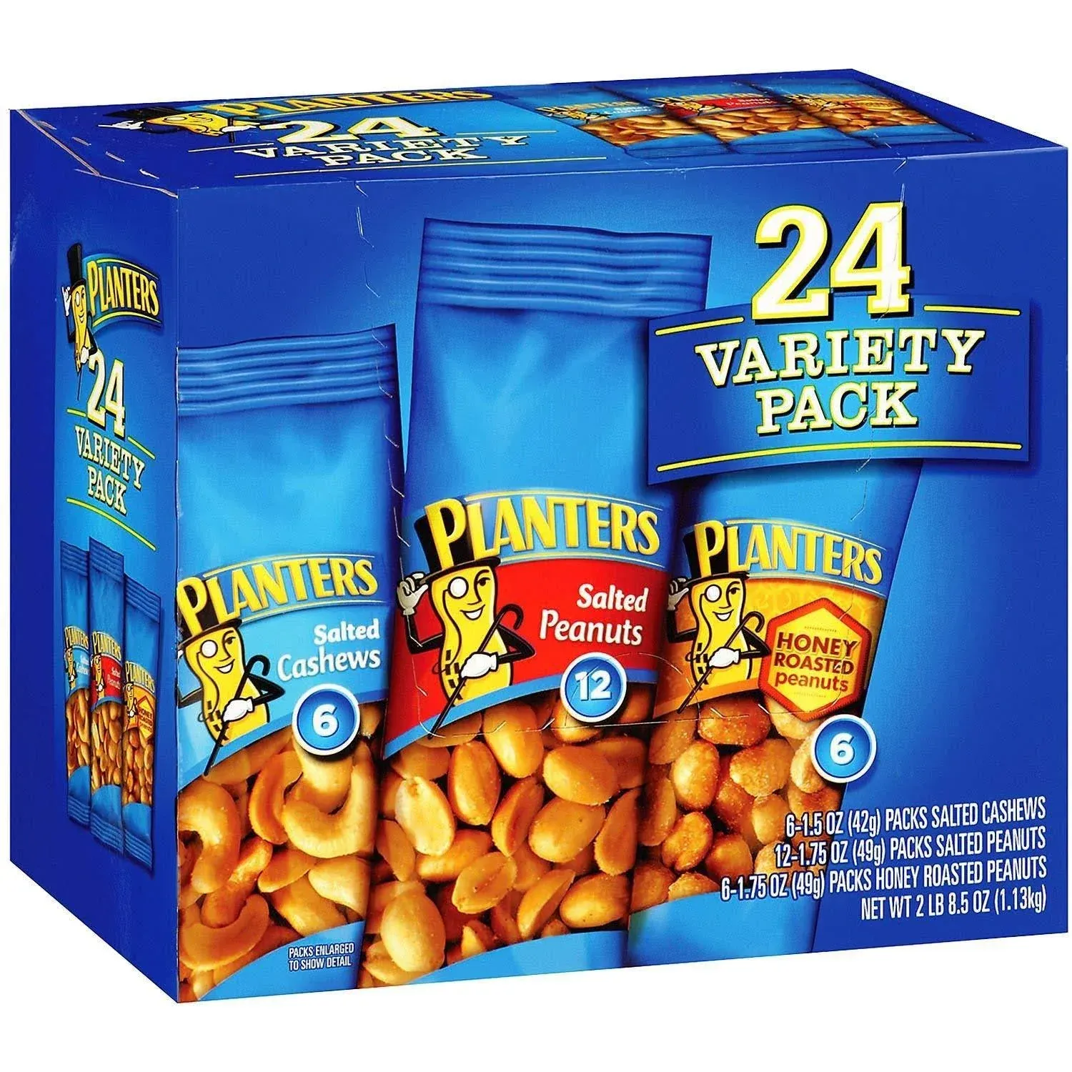 Planters Nut 24 Count-Variety Pack, 2 lb 8.5 Ounce Carrier to Sh