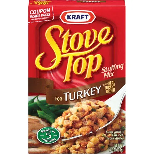 Stove Top Stuffing Mix for Turkey, 6 ct Pack, 6 oz Boxes