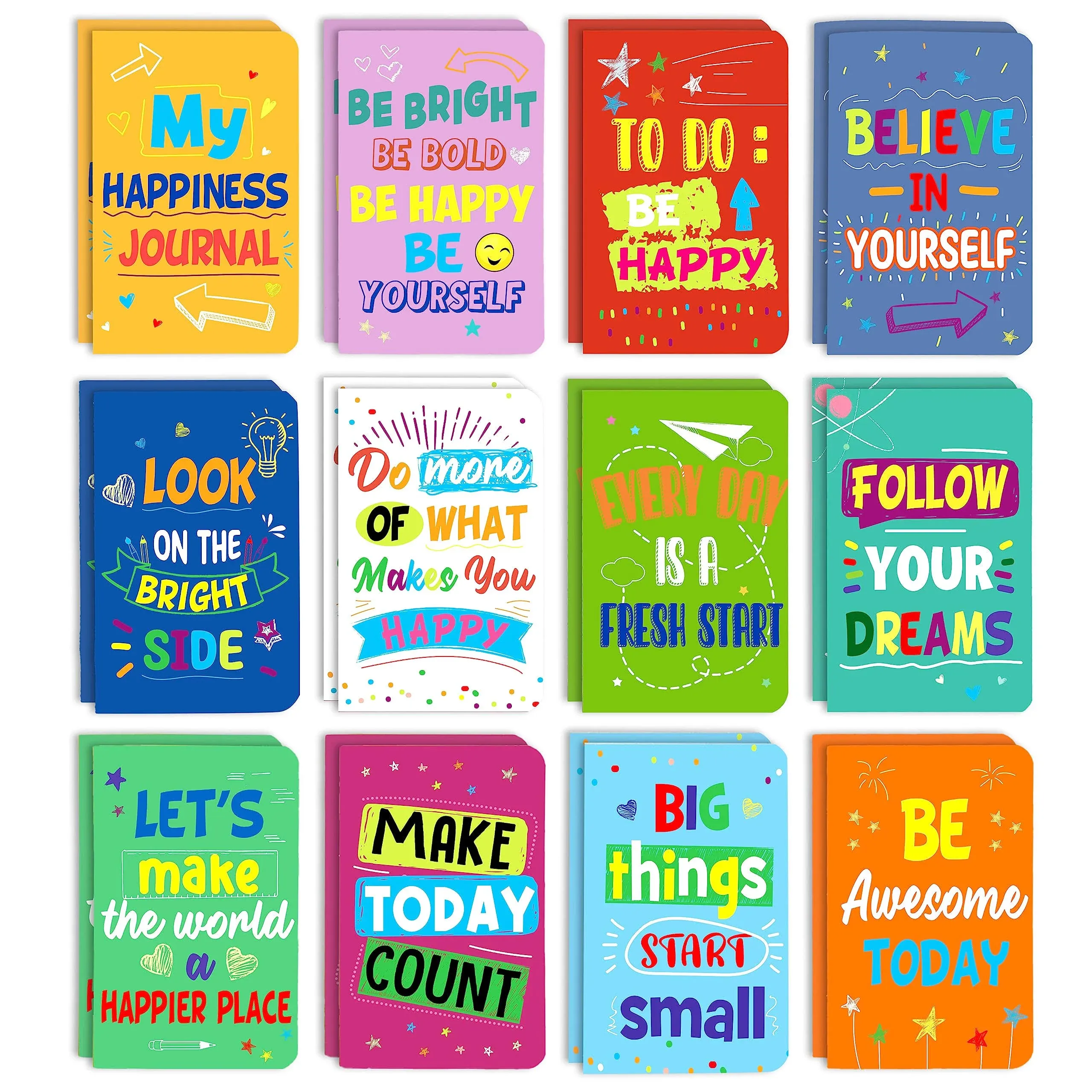 24 Pcs Mini Colorful Notebooks