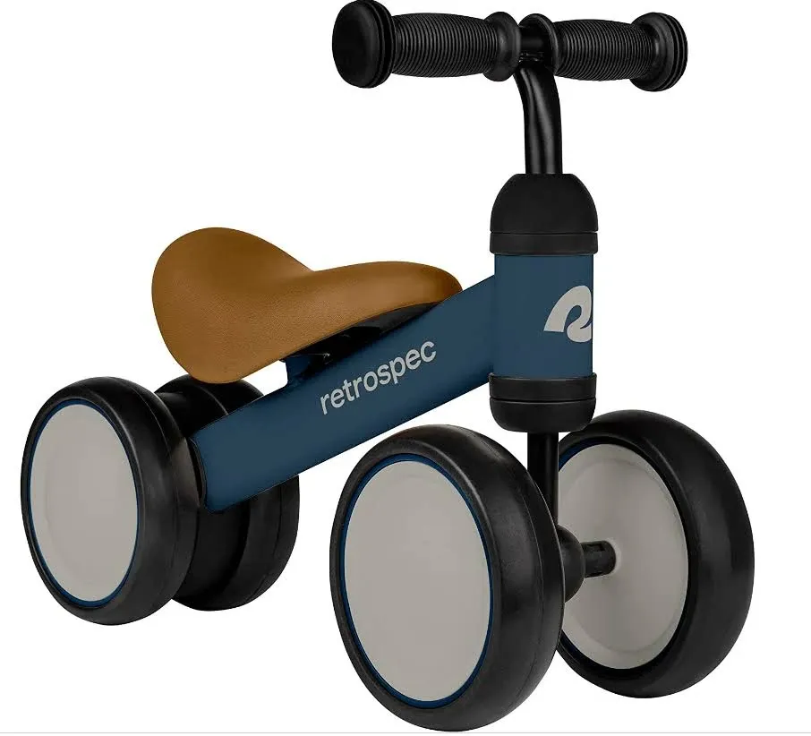 Retrospec Cricket Baby Walker Balance Bike with 4 Wheels for Ages 12-24 Months - Toddler Bicycle Toy for 1 Year Old