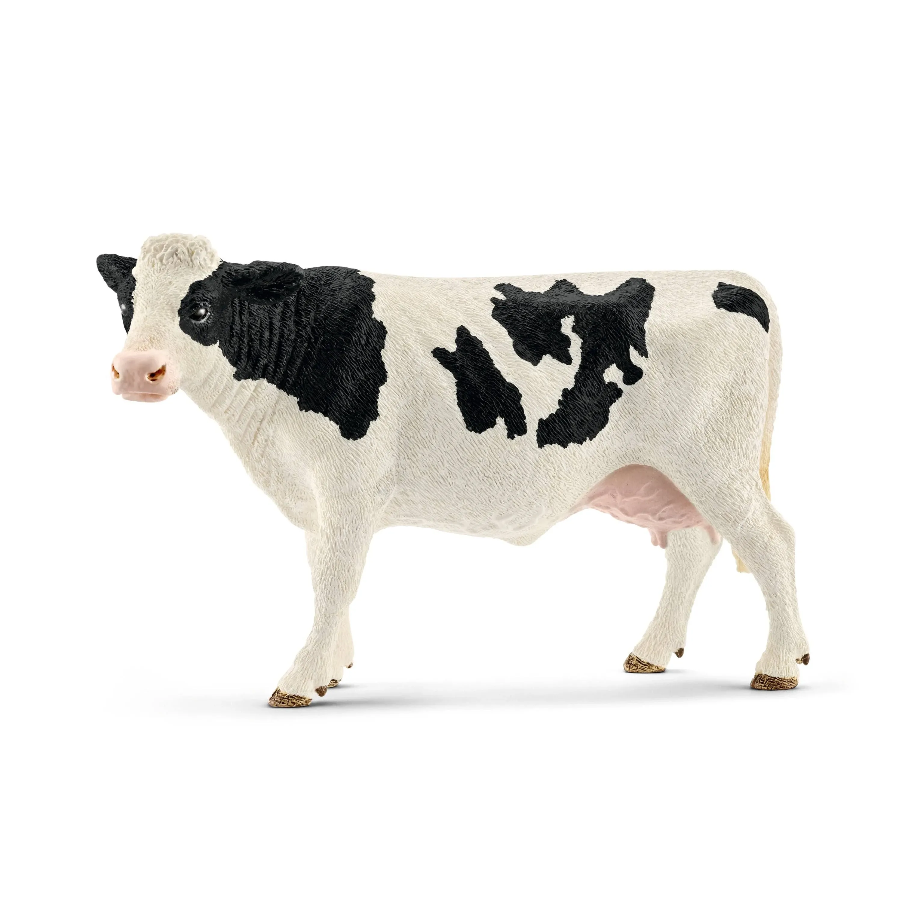 Schleich Farm World, Farm Animal Toys for Kids Ages 3 and Above, Black and White Holstein Cow Toy Figure