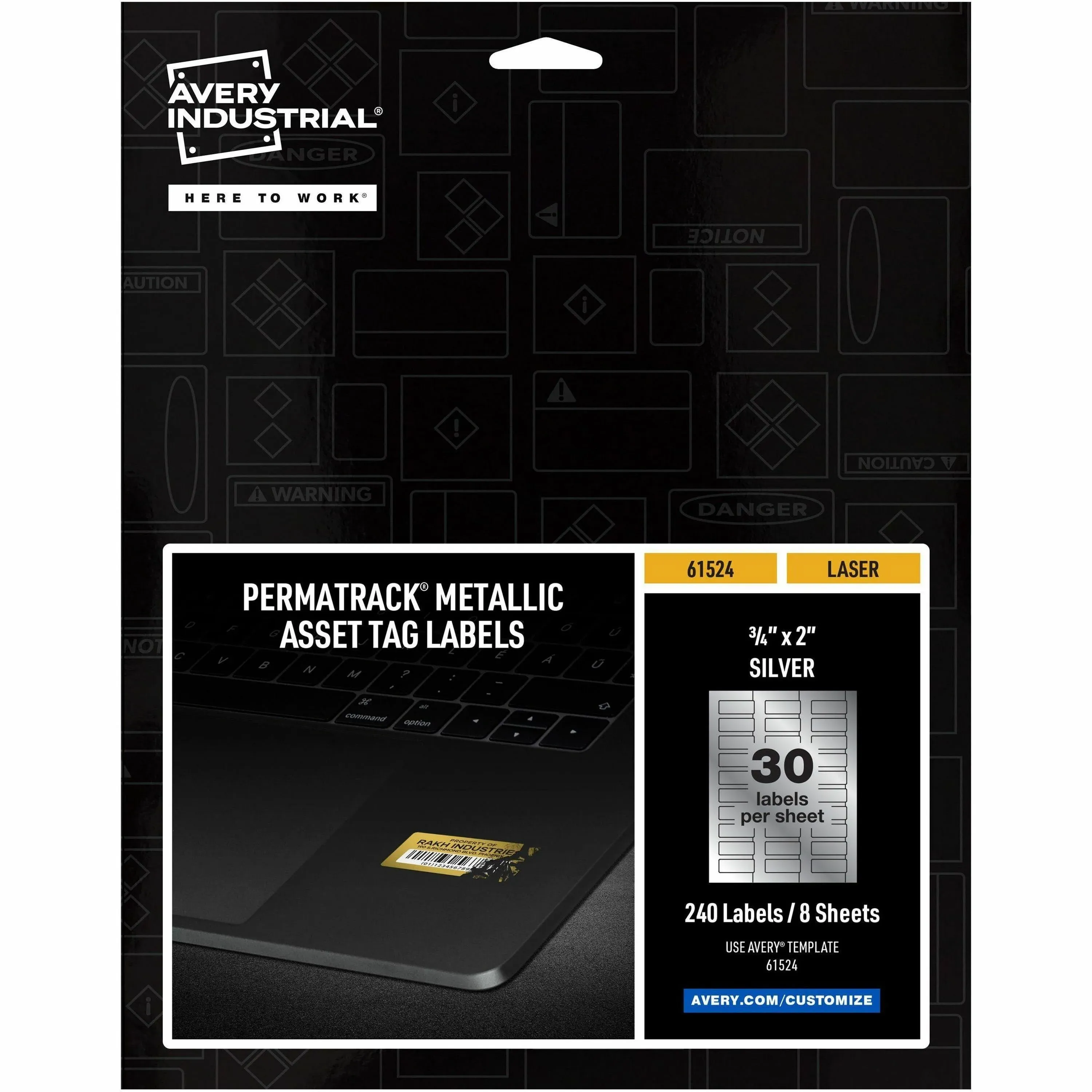 Avery PermaTrack Metallic Silver Asset Tag Labels