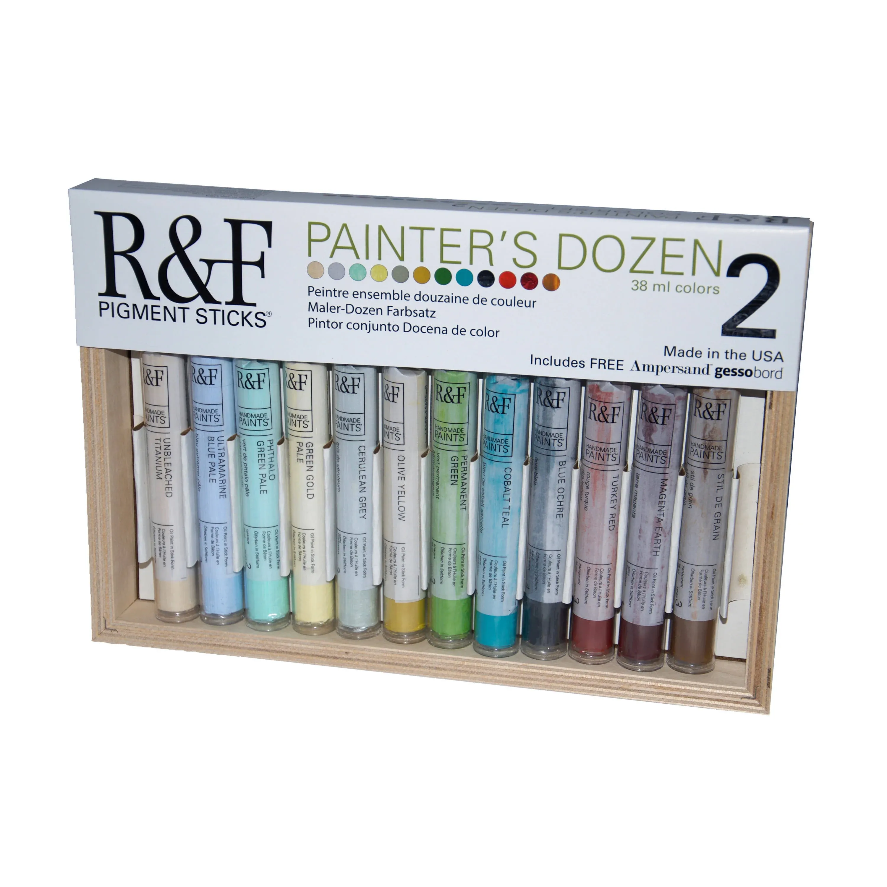 R&F Handmade Paints Pigment Stick Painter's Dozen 2