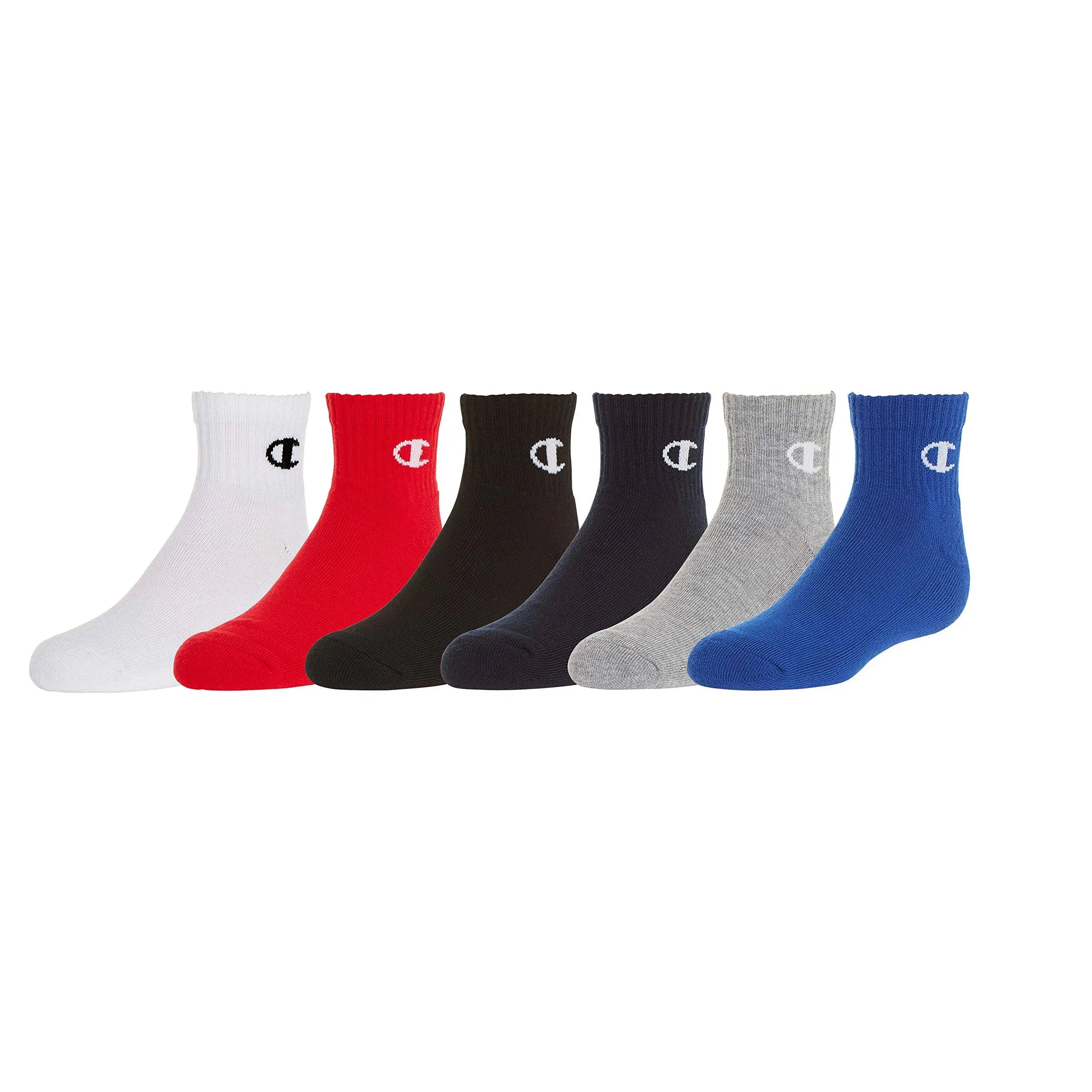 Champion Big Kids' 6-Pack Quarter Socks