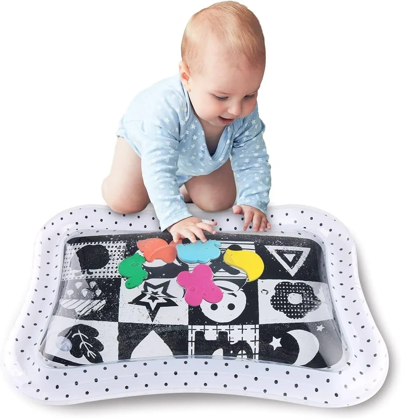 The Peanutshell Montessori Water Play Mat | Inflatable Sensory Development Toy & Tummy Time Mat