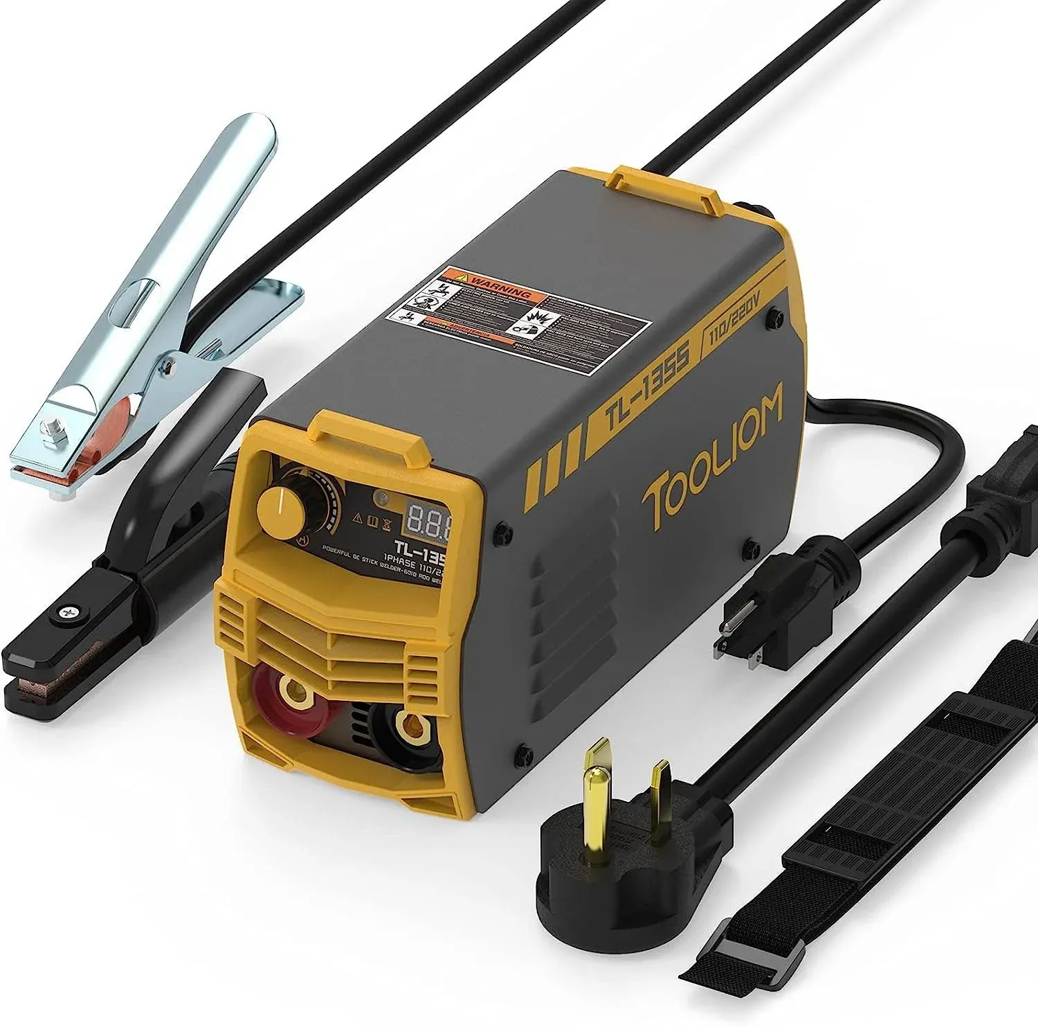 TOOLIOM 135A 110V/220V Stick Welder MMA ARC Welder Machine DC Inverter Welder with Digital Display Portable Welding Machine