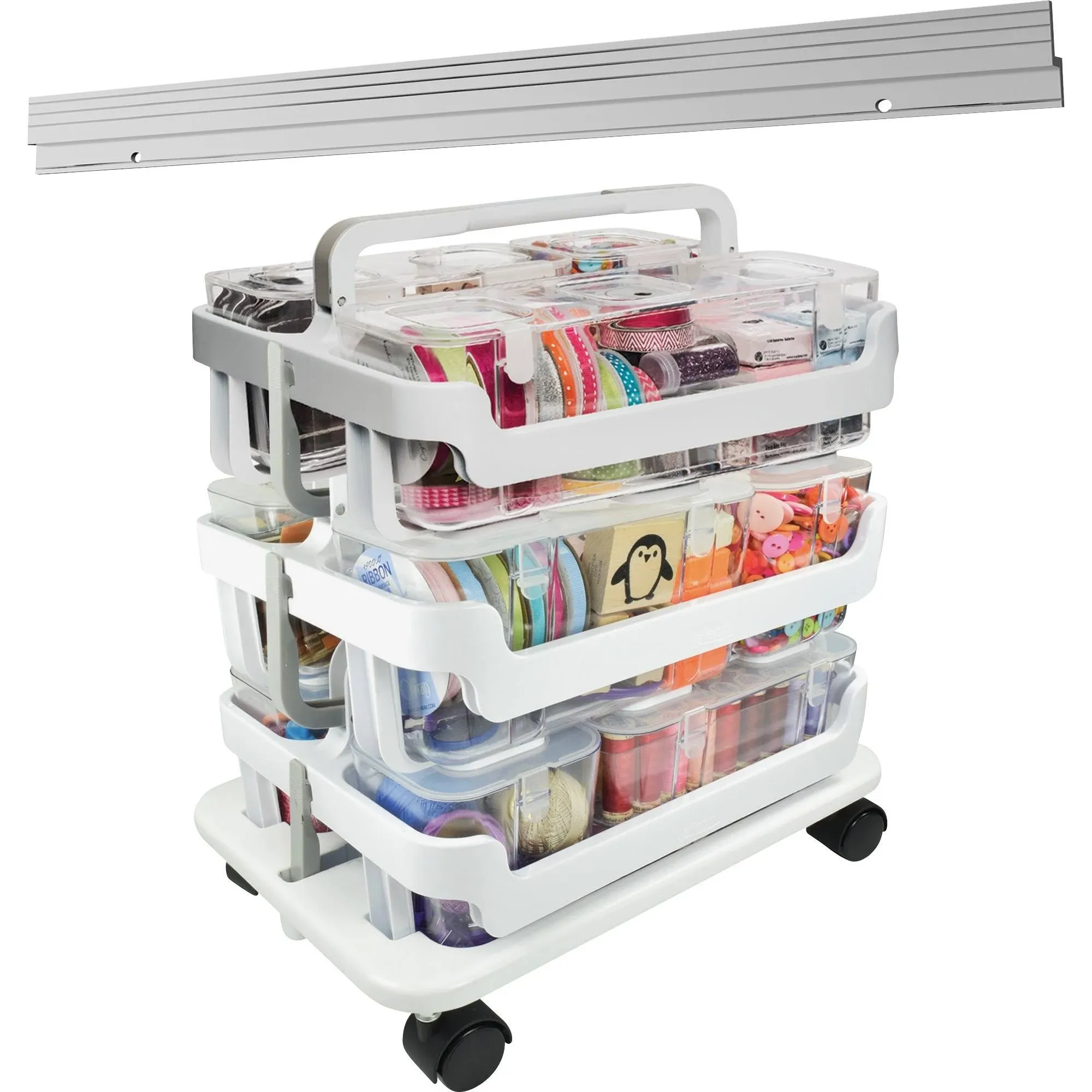 Deflect-O deflector Stackable Caddy Organizer Multi-Pack Bundle (DEF329003BB) | Quill