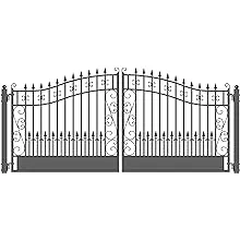 Aleko Venice Style Steel Dual Swing Driveway Gate