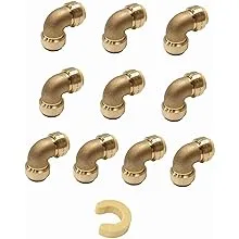 (Pack of 10) EFIELD 1/2 inch Elbow Push-Fit Fitting to Connect Pex, Copper, CPVC - New