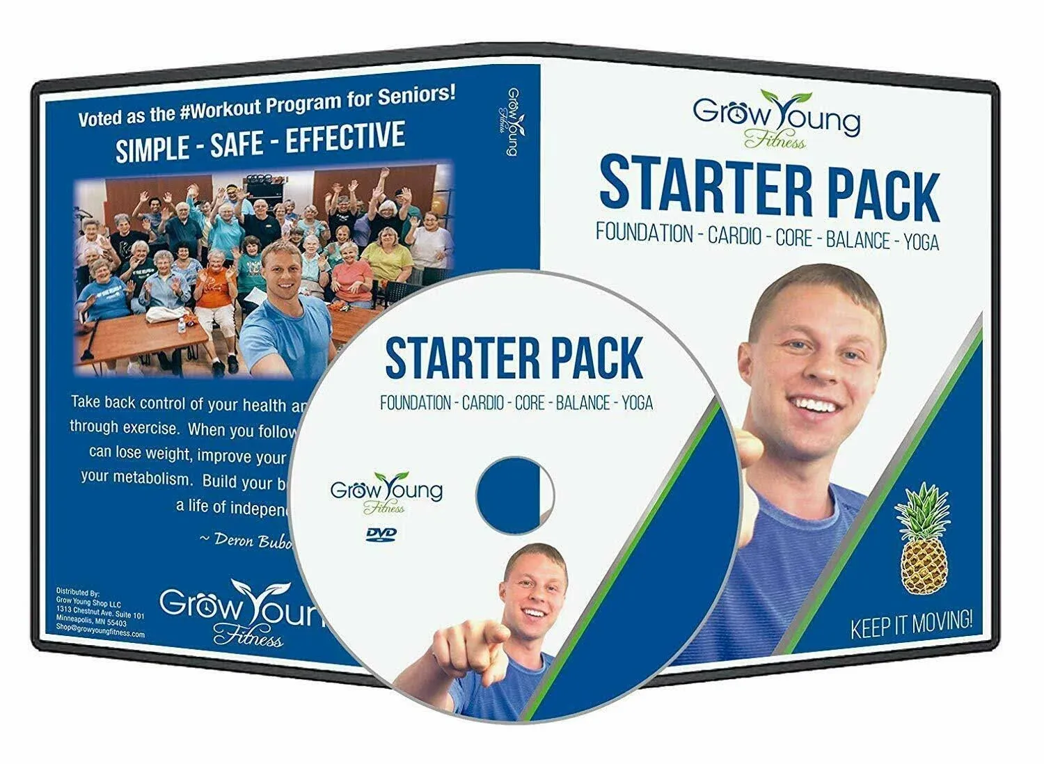 Grow Young Fitness Chair Exercises for Seniors Starter Pack DVD Foundation Core