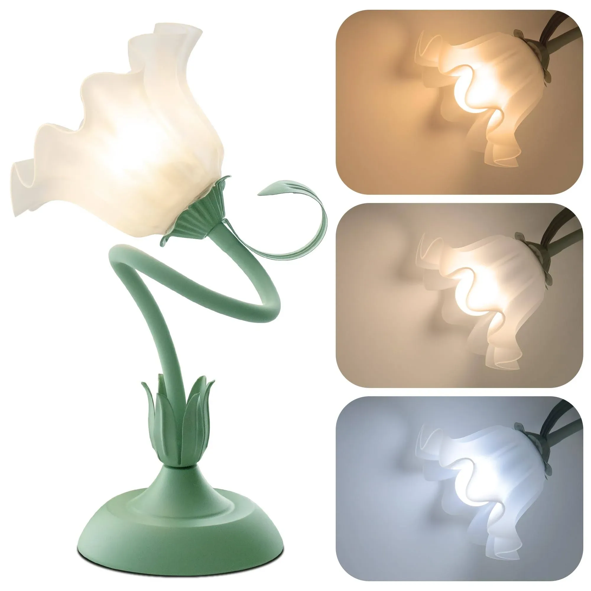 WERFOP Vintage Flower Table Lamp